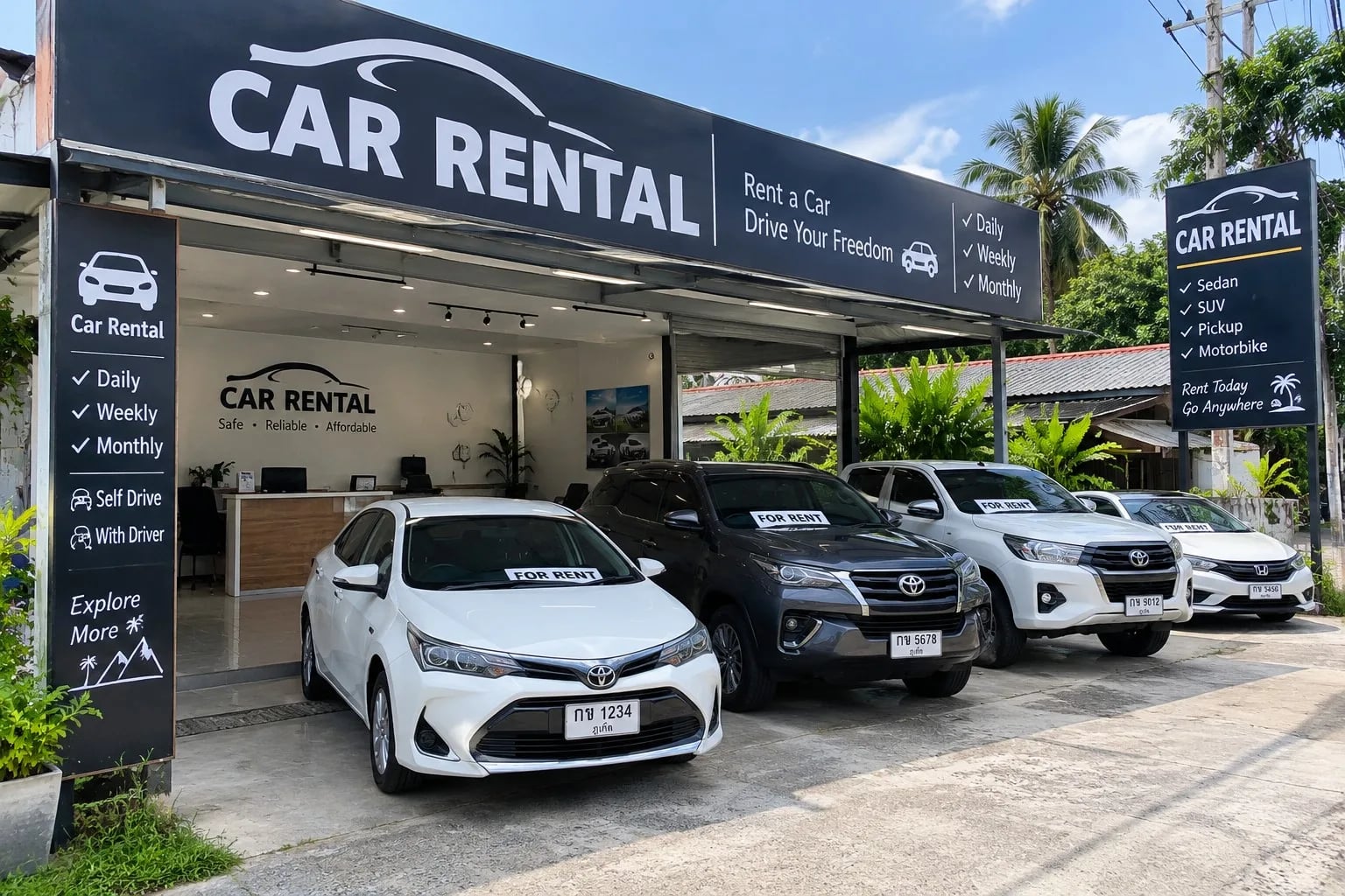 Car & scooter rental, Koh Phangan